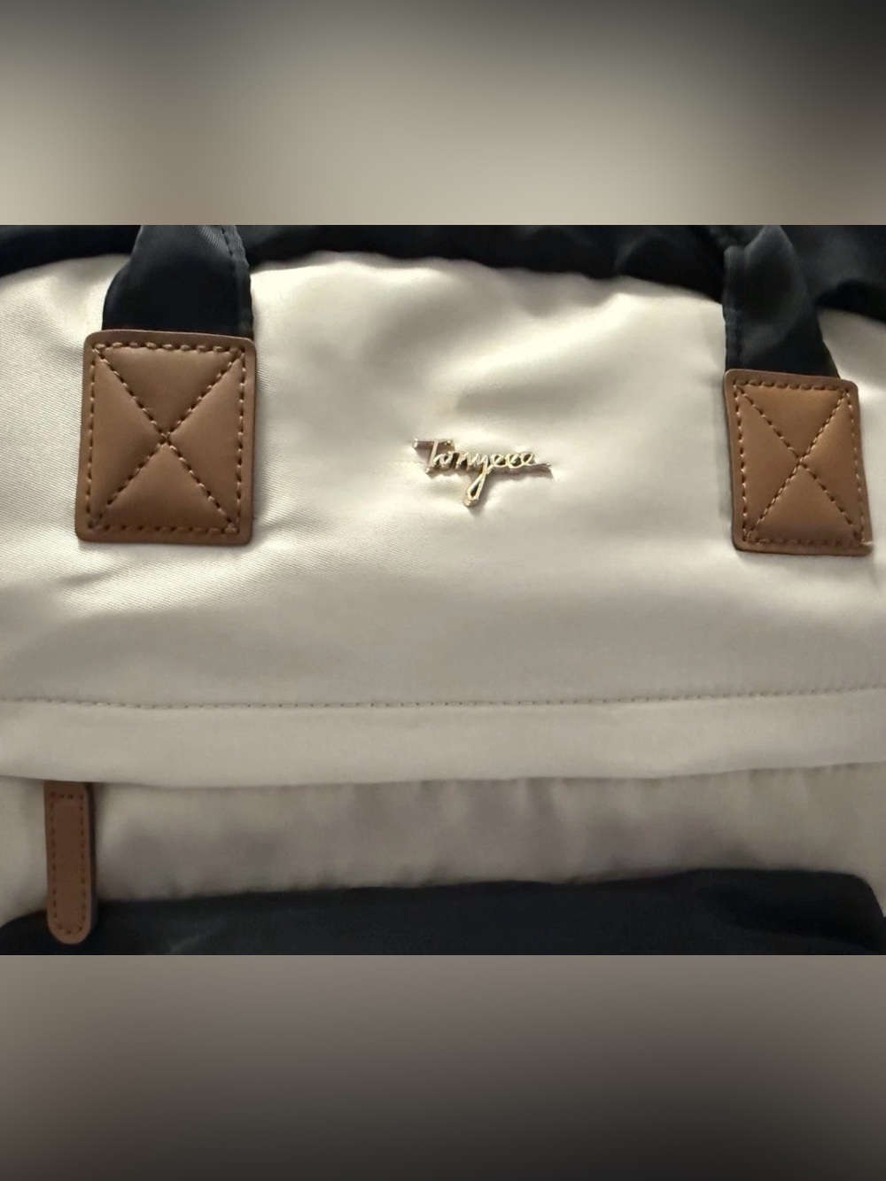 Black & Cream Extra Large Diaper Backpack - Picture 3 of 7